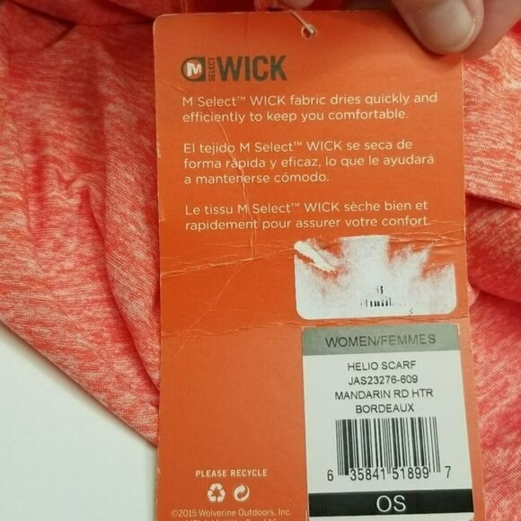 Merrell helio multi use orange heathered scarf NWT One Size Fits All - Picture 11 of 13
